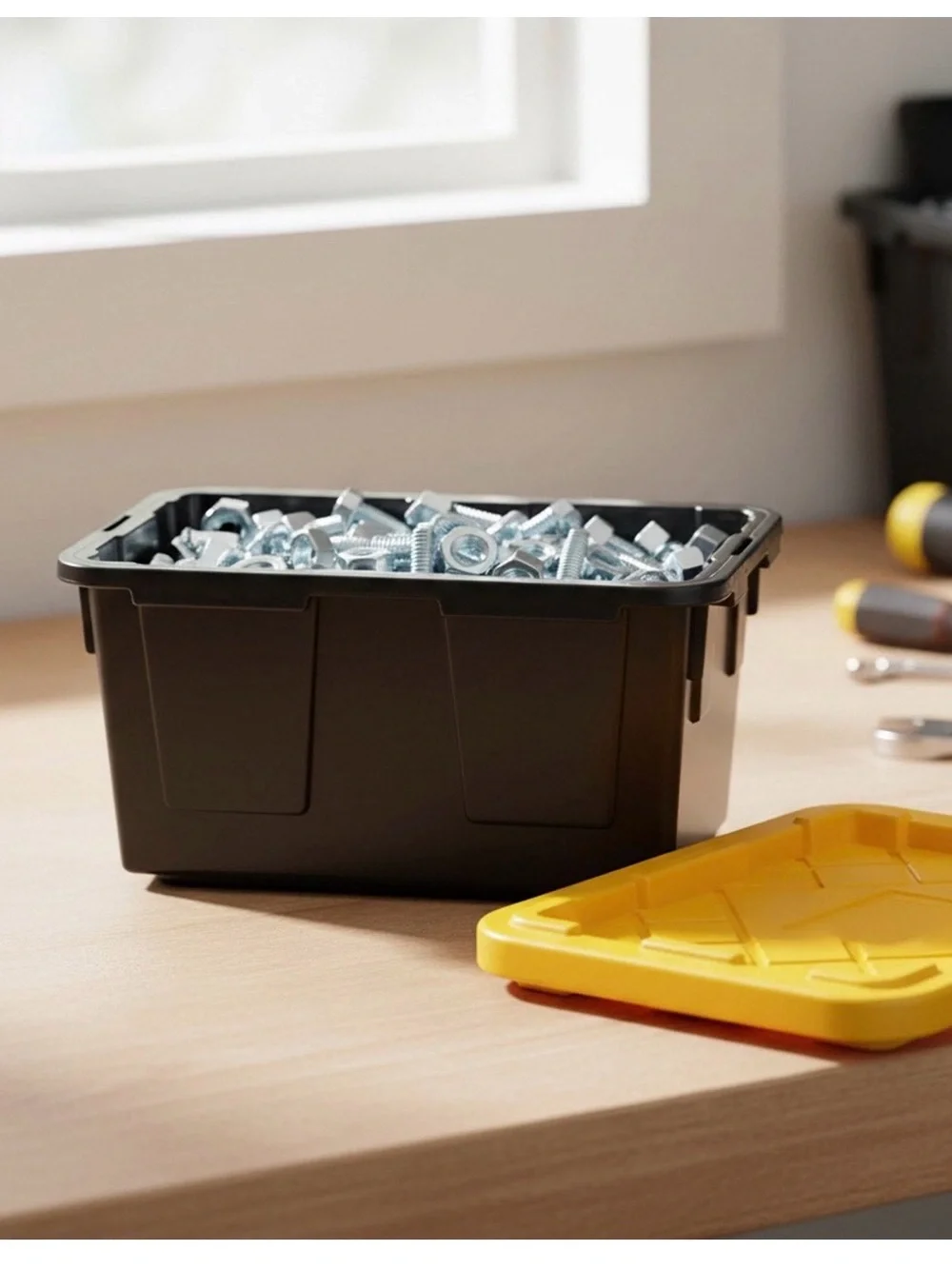 Gardner Bender Mini Bin 10-Pack - Black & Yellow Plastic Organizers